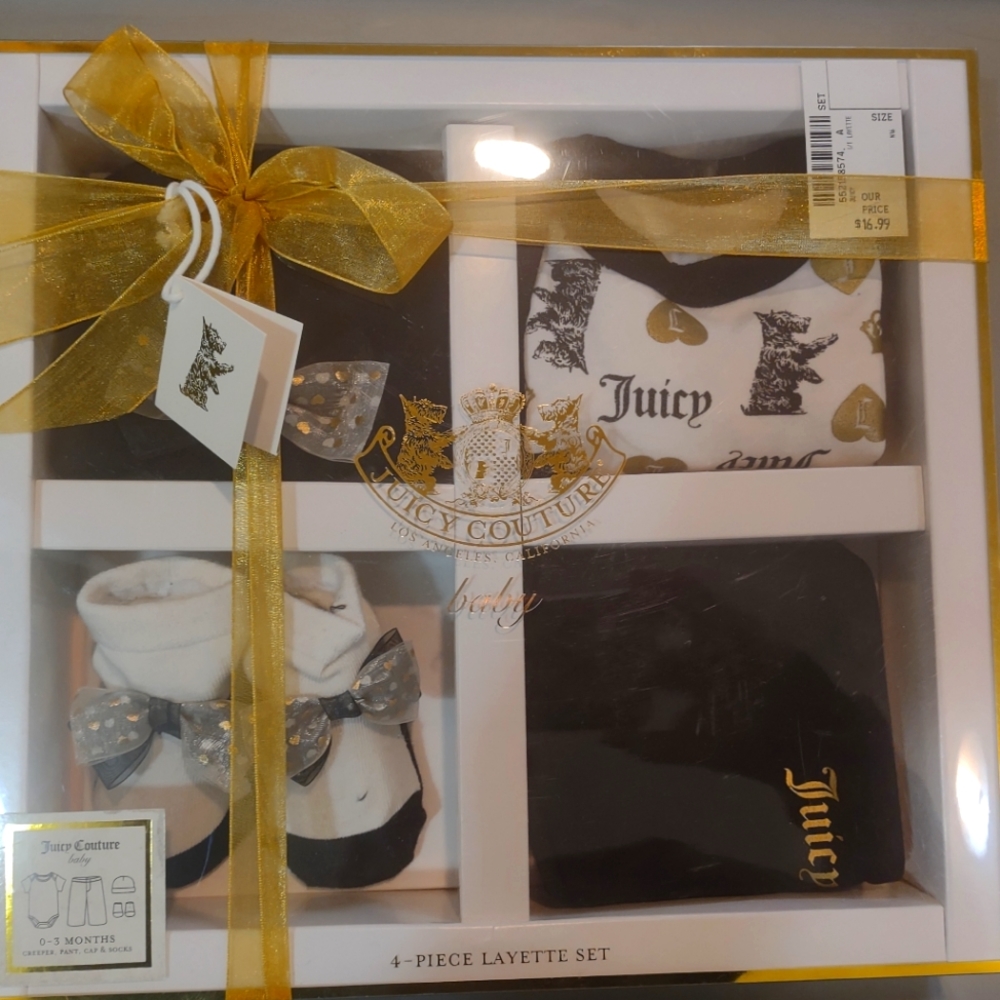 Juicy Couture 0-3 month baby layette set